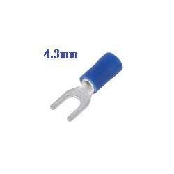 Blue Insulated Fork Terminal (1.5-2.5mm²) 4.3mm