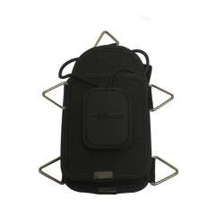 Universal harness-type cover in black fabric. Small size.