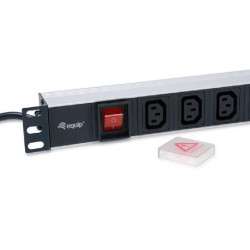Aluminum Power Strip with 8 C13 Sockets for 19" Rack Mounting - On/Off Switch - 1.80m Cable - Equip