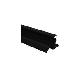 Corner aluminum profile + opaque sliding diffuser for LED strip 8..12mm - black - 2 meters