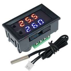 12V digital thermostat (-50..110ºC) with buzzer and NTC probe