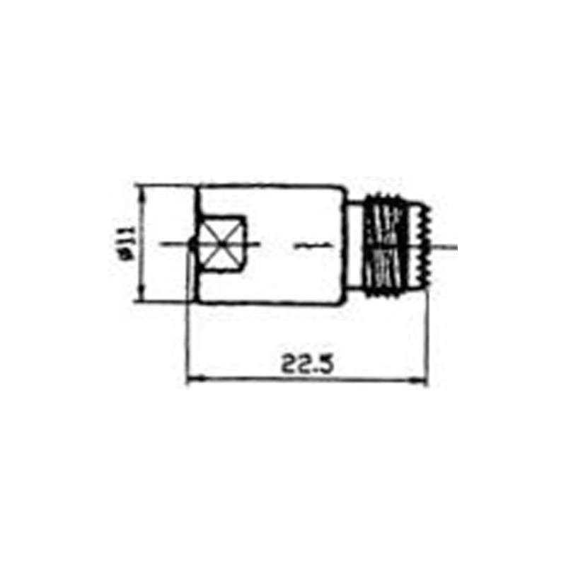 Adaptador Mini UHF Femea FME Macho