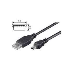  Cable USB 2.0 A - mini-USB B 5 pin 1.8m