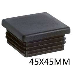 Square inner cap 45X45MM PVC Black
