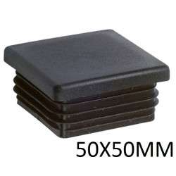 Square inner cap 50X50MM PVC Black