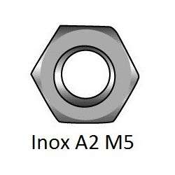Hexagon nut DIN 934 Inox A2 M5