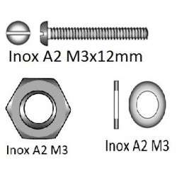JOGO DE PARAFUSOS 12 pcs. (parafusos , porcas e anilhas)