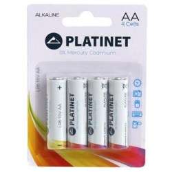 Alkaline batteries 1,5V LR6 / AA - PLATINET [4 unid.]