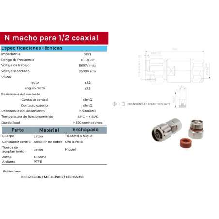 Ficha N De Soldar Macho Para Cabo De