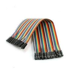 Set of 40 Dupont female-female connection cables - 200mm