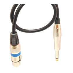 XLR female cable 3 pin - Jack6.35 mono male 0.5m