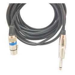 XLR female cable 3 pin - Jack6.35 mono male 5.0m
