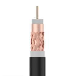 Copper Coaxial Cable T100 black Televés