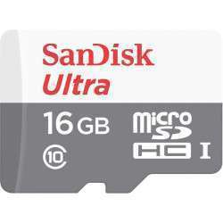 Memory Card Micro SD Sandisk 16GB Ultra Android microSDHC 80MB/s Class 10 UHS-I