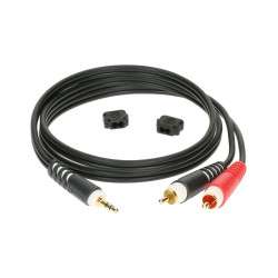 Cable Jack 3.5 male stereo - 2 x RCA male -1m - Klotz AY7-0100