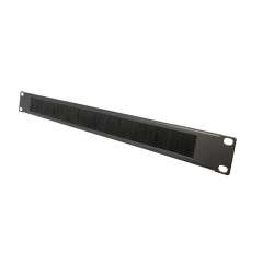 1U cable gland panel for 19 "rack cabinet with brush for cable management