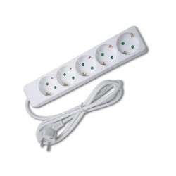 Block of 5 sockets with 1.5m white cable (3GX1.5MM)