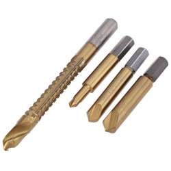 KIT of 4 Drills to Extract Damaged Screws 