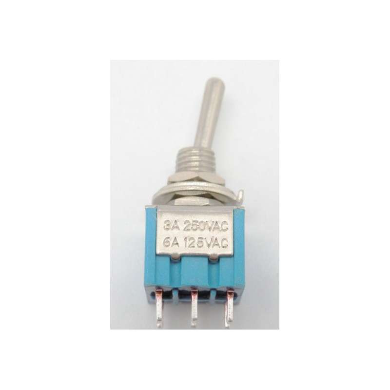 Toggle switch 3 positions - ON-OFF-ON - 250VAC 3A (6-pin) 