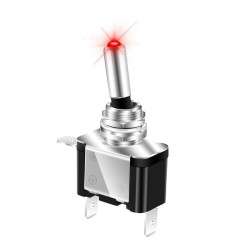 Toggle switch two positions - ON-OFF - 12V/20AMP. IP44 with red light  - ASW-07D