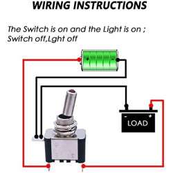 Toggle switch two positions - ON-OFF - 12V/20AMP.
