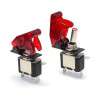 Toggle switch two positions - ON-OFF - 12V/20AMP. IP44 with red light  and missile launcher-type cover