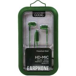 3.5 mm COOL Bali Stereo Headphones With Micro Green