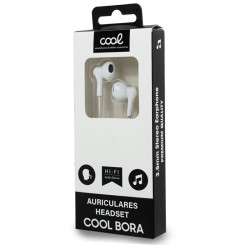 Auriculares 3,5 mm COOL Bora Stereo Con Micro Blanco