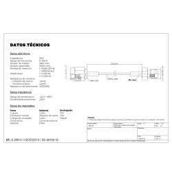 semirrígido de baixa perda RG402, SMA macho para SMA fêmea, 2m