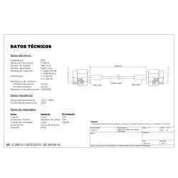 semirrígido de baixa perda RG402, SMA macho para SMA macho, 3m 