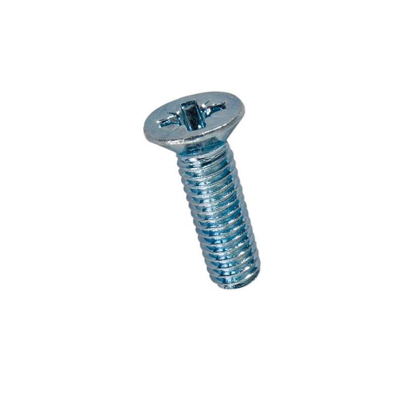M3x4mm zinc plated steel conical head screw - Phillips PH1 