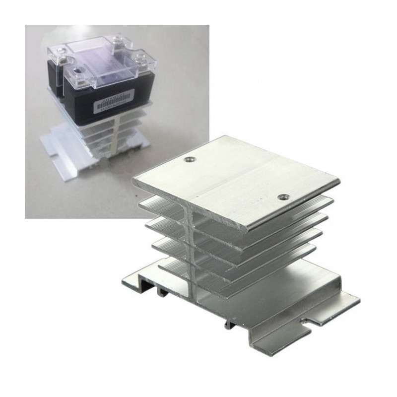 Aluminum heat sink for SSR solid state relay 10 ~ 40A 