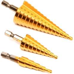 KIT of 3 Cone Drills 4-12mm/4-20mm/4-32mm