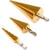 KIT of 3 Cone Drills 4-12mm/4-20mm/4-32mm