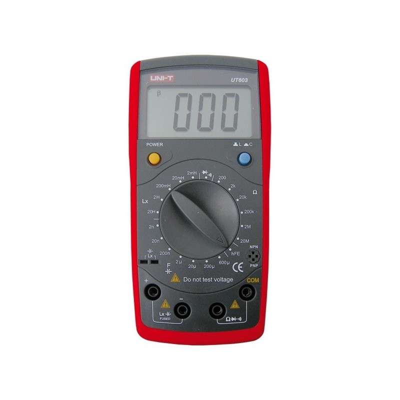 Capacimeter, inductance meter and ohmmeter (600µF 20H 2000MΩ hFE) - Uni-T UT603 