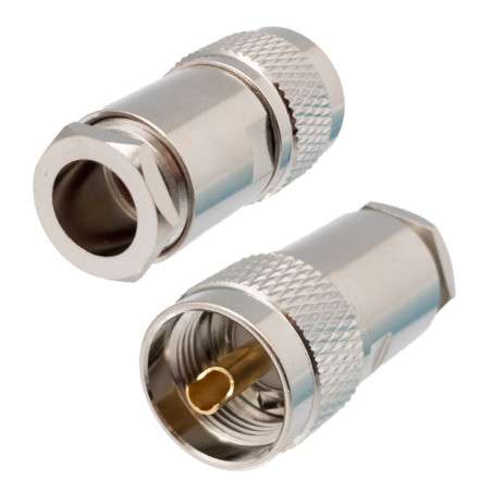 PL259 Plug Male Clamp For LMR400 RG213 Westflex 103 HDF400 UHF