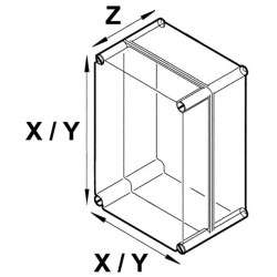 Caja plástica 159x139x59mm gris - Kradex Z4AJW