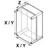 Gray plastic box 49x51x36mm - Kradex Z116J PS