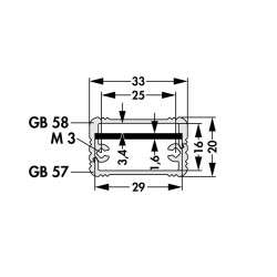 Aluminum case 33x50x20mm - FISCHER ELEKTRONIK AKG 33 20 50 ME