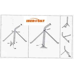 Universal antenna support adjustable with rods Galvanized 40 
