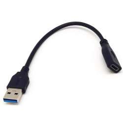 Cabo OTG - USB C Fêmea para USB 3.0 A Macho, 0,2 m 