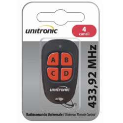 Telecomando universal para garagem 433Mhz (4 teclas) - UNITRONIC