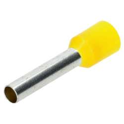 Ponteira isolada para fio 6mm² 18mm - amarelo
