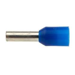 Ponteira isolada para fio 2.5mm² 12mm - azul