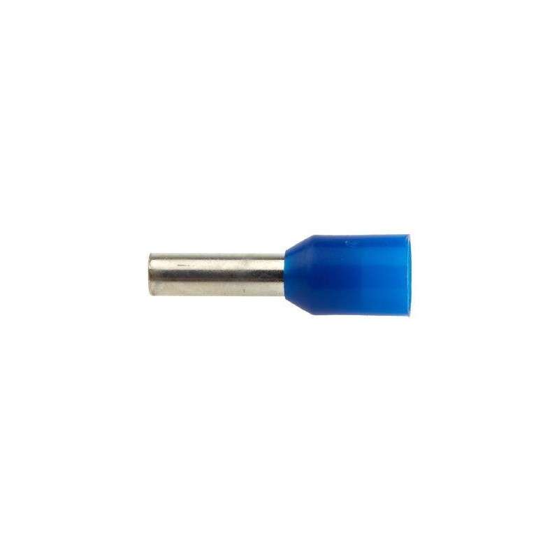 Ponteira isolada para fio 2.5mm² 12mm - azul