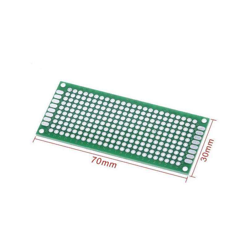 30X70MM double face punched circuit board R: 2.54MM 