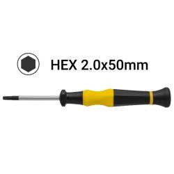 Chave Hex H2.0x50mm de precisão (sextavada)
