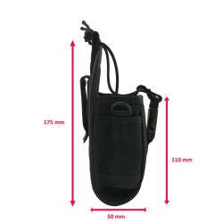 Universal cover with clip in fabric and black color. big size. with handle