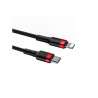 USB-C / Lightning PD 18W cable - red+black - 1.0m - Baseus CATLKLF-91