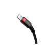 USB-C / Lightning PD 18W cable - red+black - 1.0m - Baseus CATLKLF-91